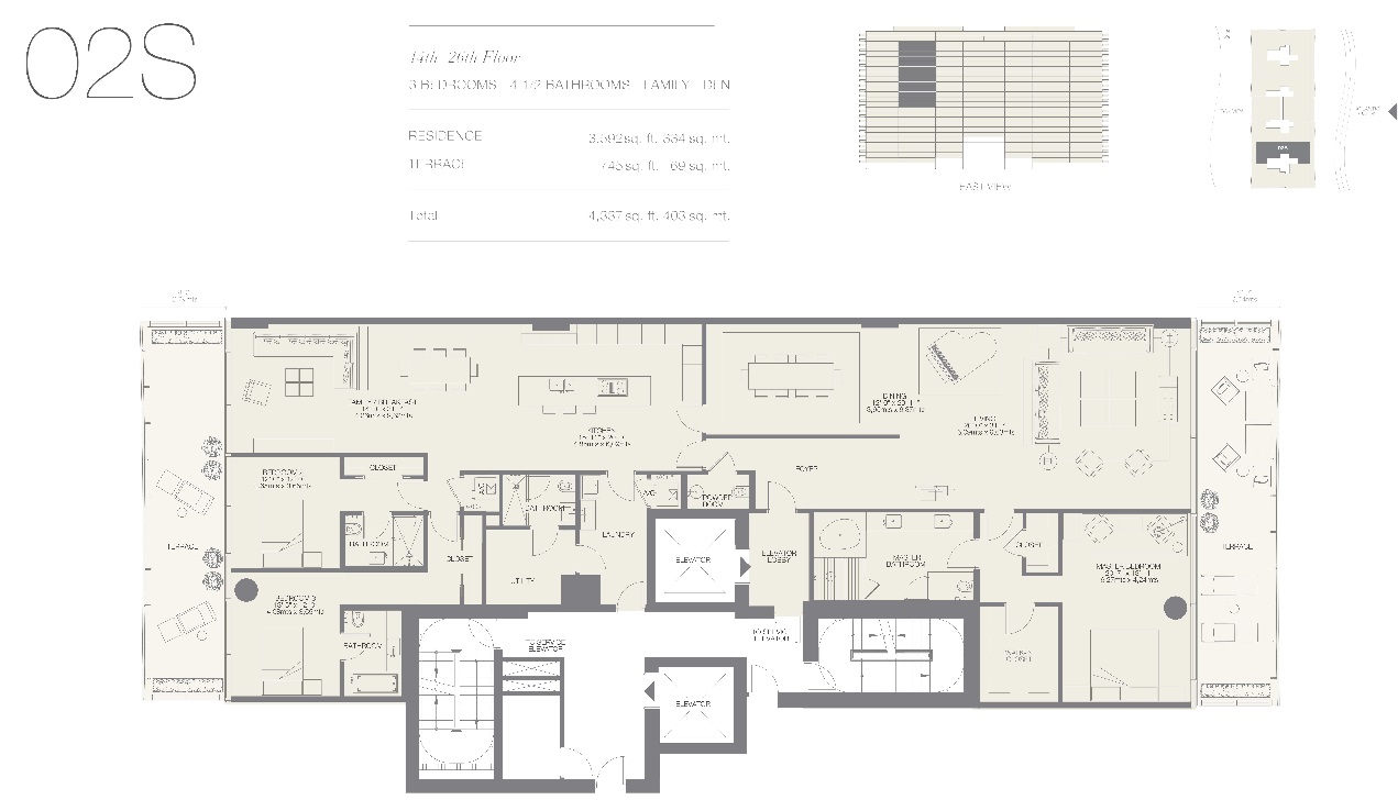 Oceana Bal Harbour -02S 3 BED - 4 1/2 BATH