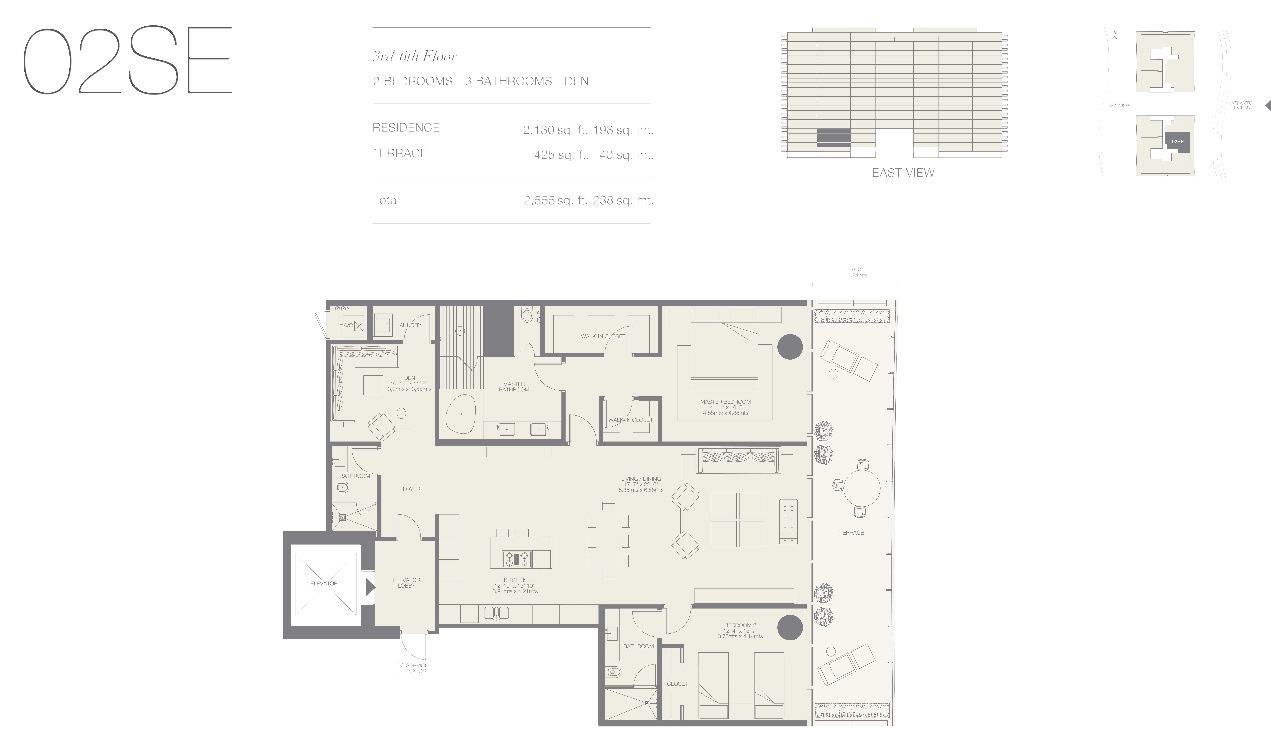 Oceana Bal Harbour -02SE 2 BED - 3 BATH