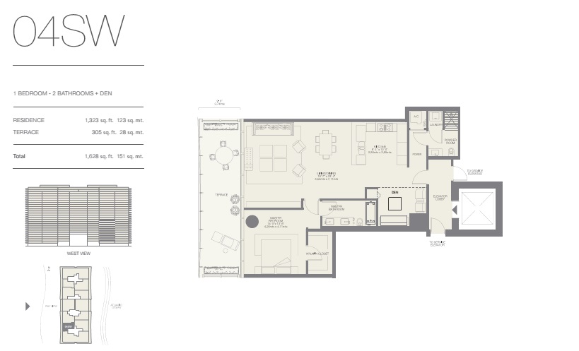 Oceana Bal Harbour -04NW 1 BED - 1 1/2 BATH