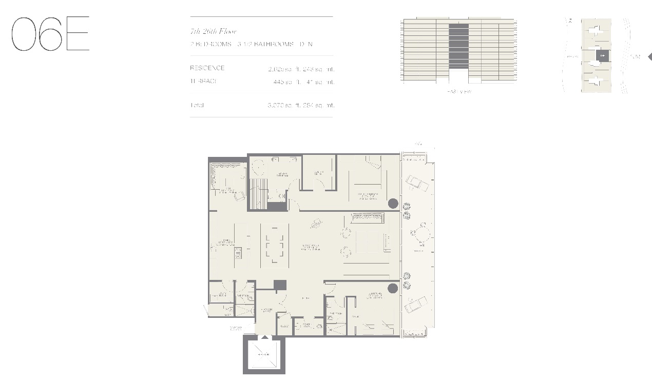 Oceana Bal Harbour -06E 2 BED - 3 1/2 BATH
