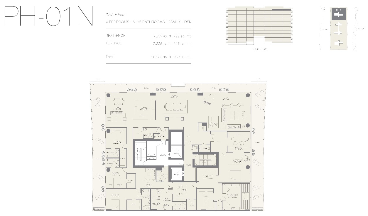 Oceana Bal Harbour -PH-01N 4 BED - 6 1/2 BATH