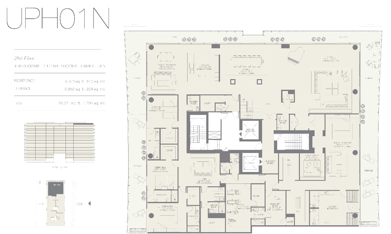 Oceana Bal Harbour -UPH-01N 4 BED - 7 1/2 BATH