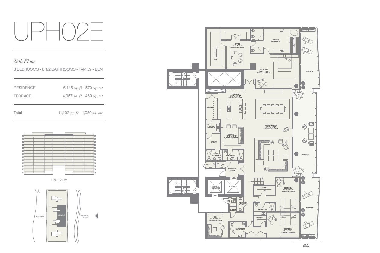 Oceana Bal Harbour -UPH-02E 3 BED - 6 1/2 BATH