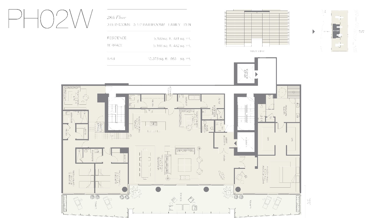 Oceana Bal Harbour -UPH-02W 3 BED - 5 1/2 BATH