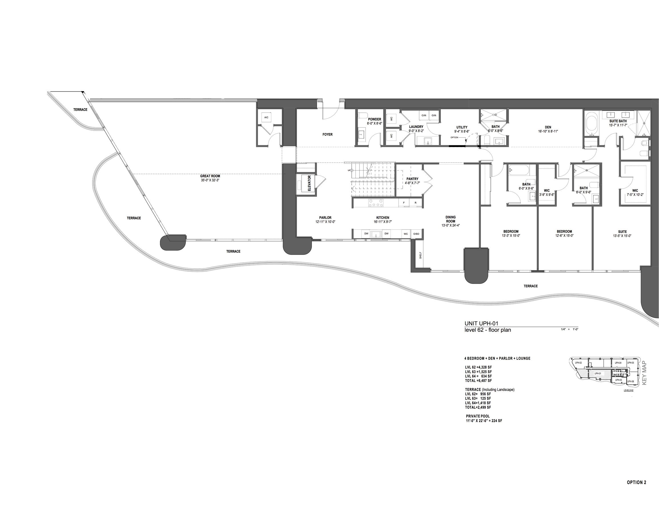 Brickell Flatiron Upper Penthouse 01 Level 62-2