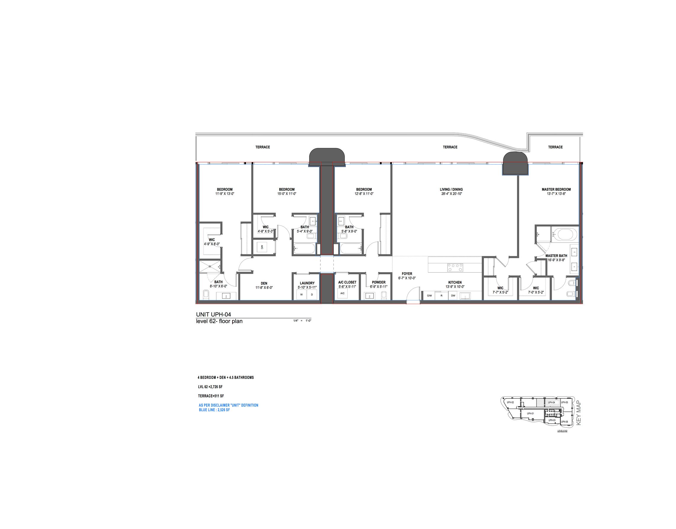 Brickell Flatiron Upper Penthouse 04 Level 62