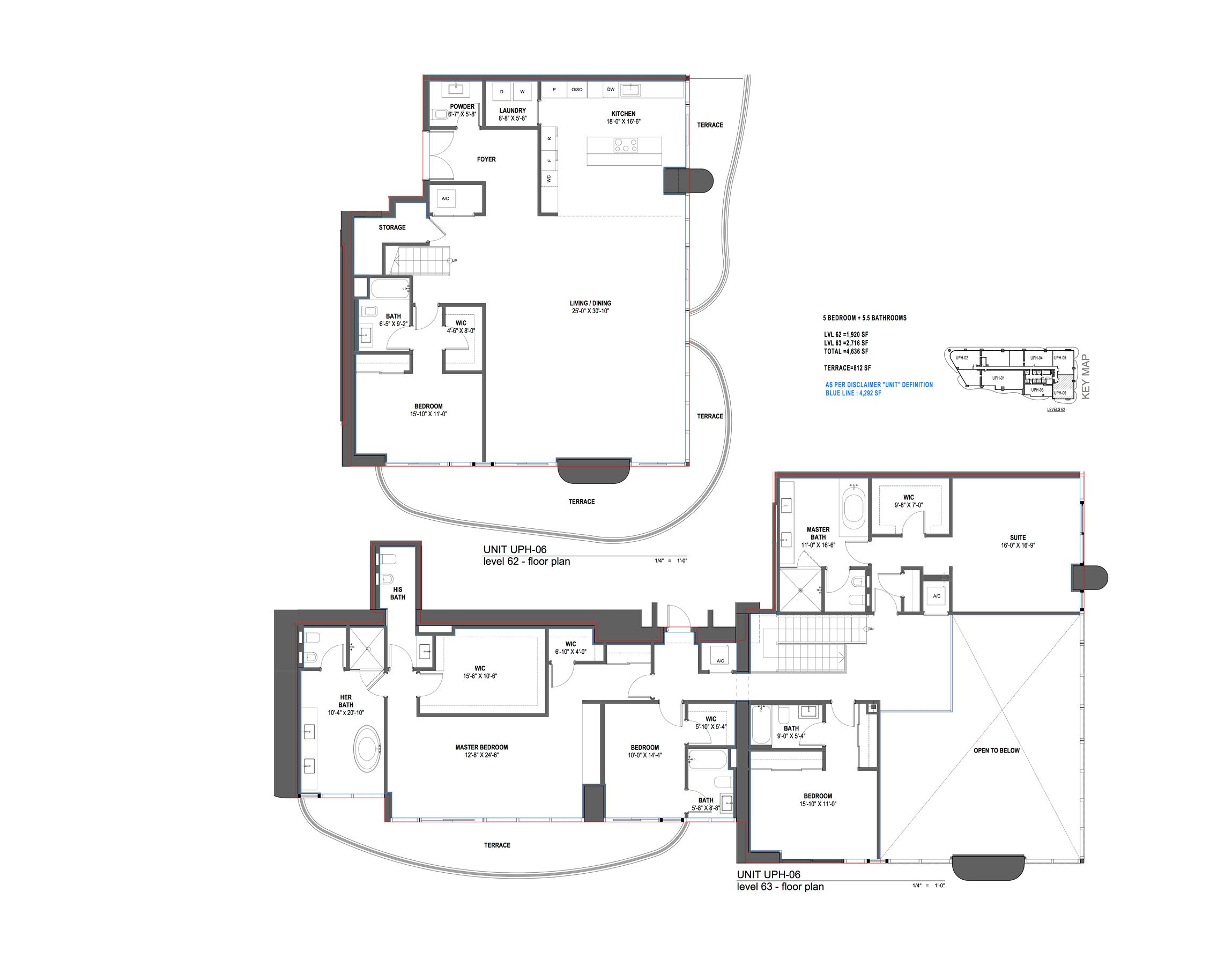 Brickell Flatiron Upper Penthouse 06 Level 62-63