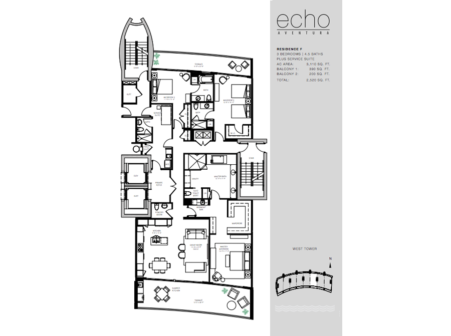 Echo Aventura West Tower Residence F