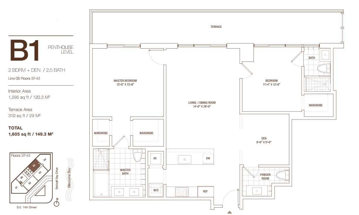 Brickell House Residence B1 Penthouse Level