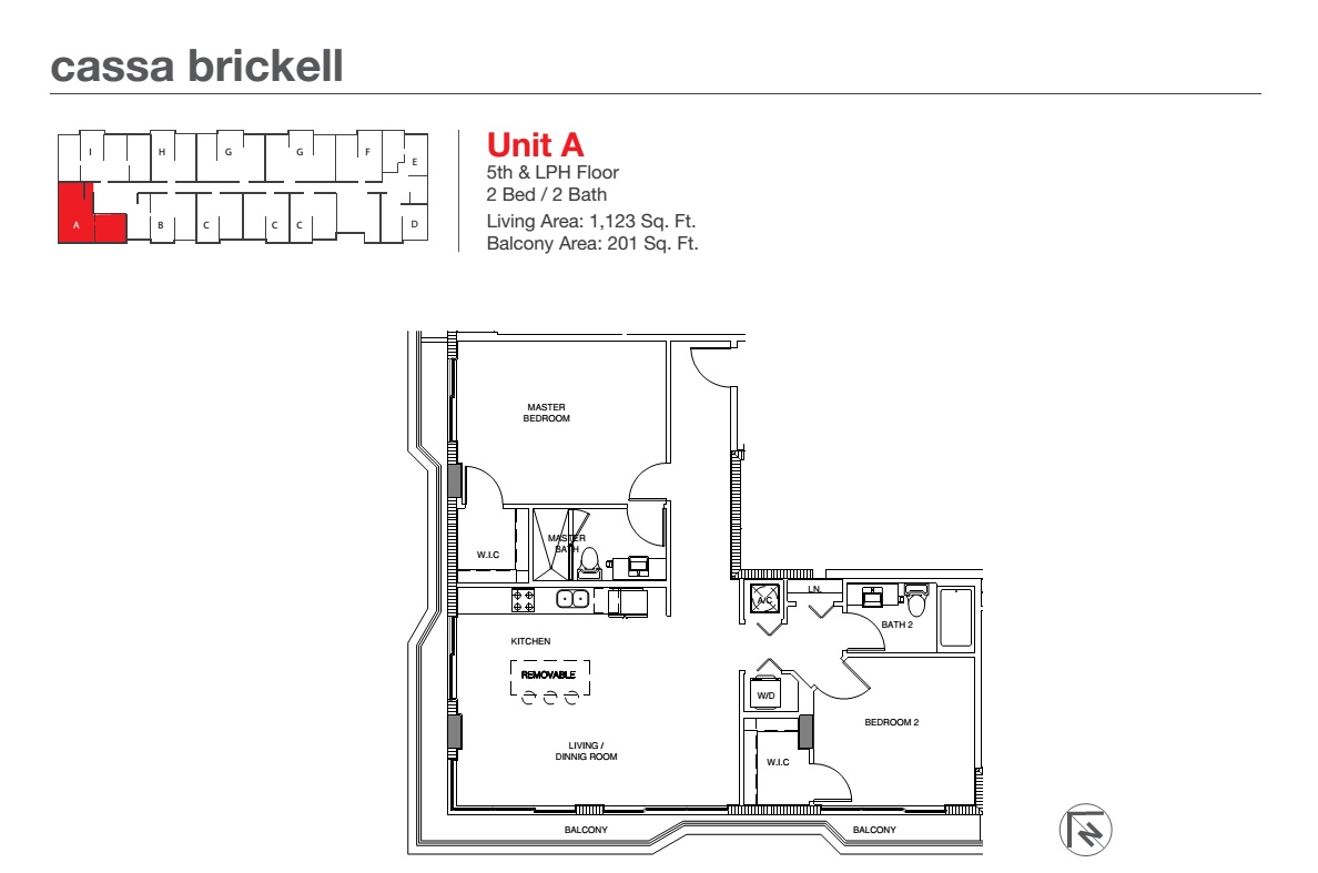 Cassa Brickell Unit A 5th & LPH floor