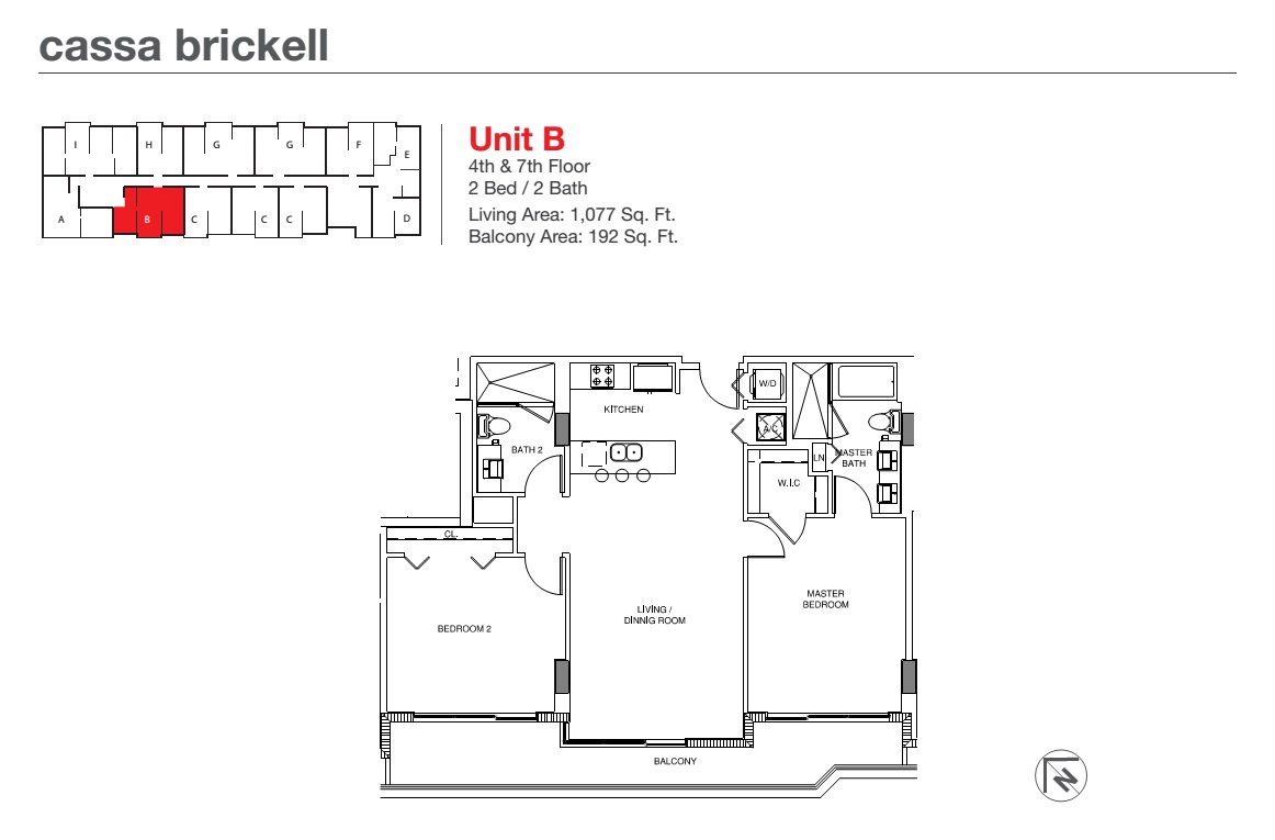 Cassa Brickell Unit B 4th & 7th floor