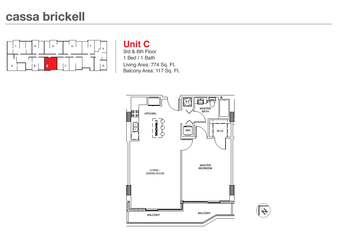 Cassa Brickell Unit C 3rd & 6th floor