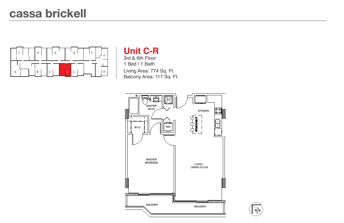 Cassa Brickell Unit C-R 3rd & 6th floor