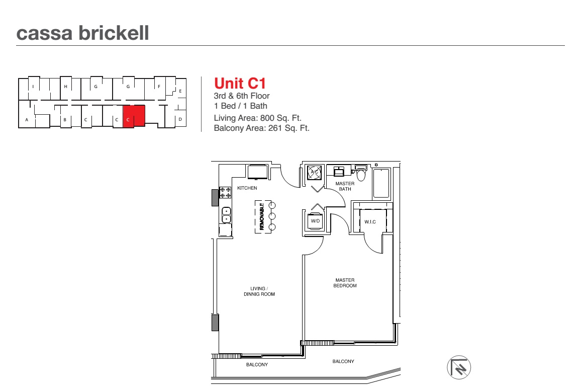 Cassa Brickell Unit C1 3rd & 6th floor