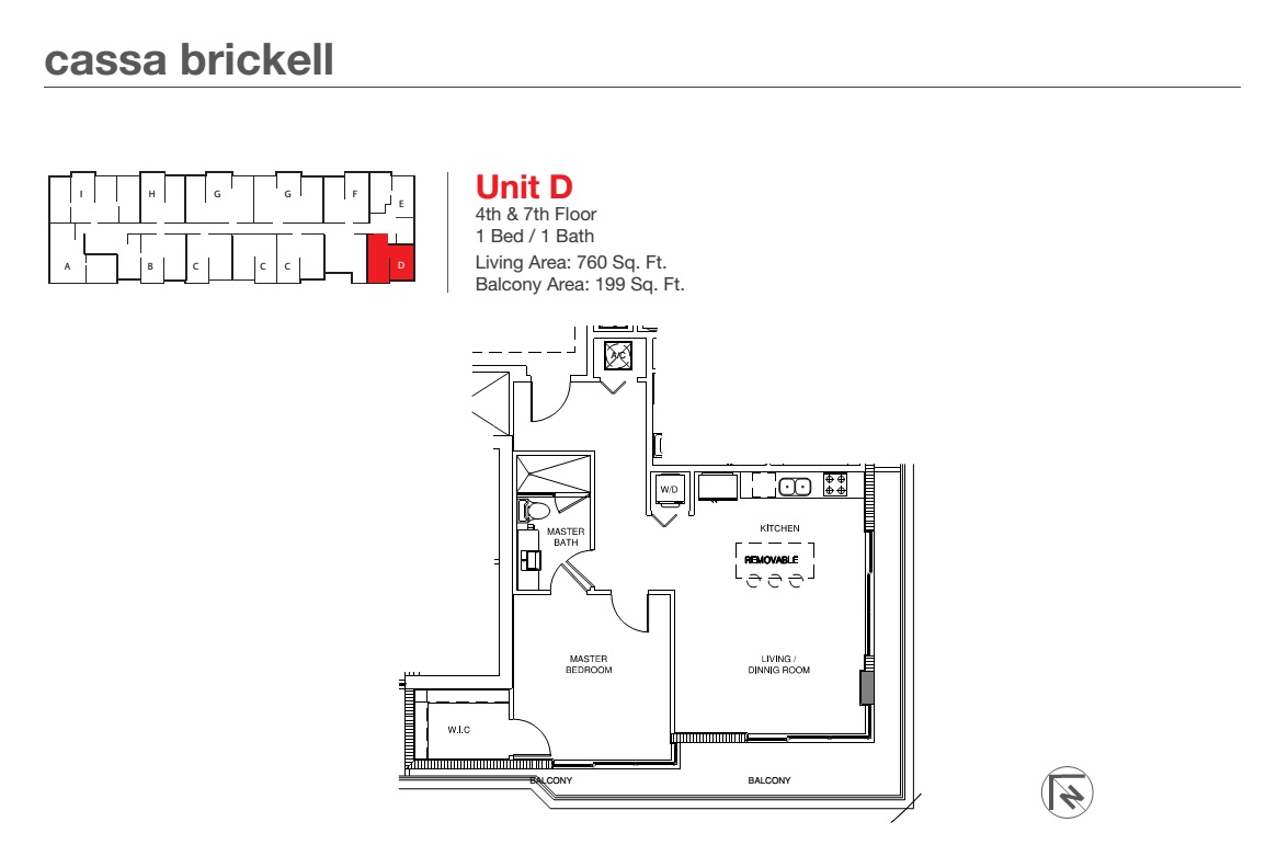 Cassa Brickell Unit D 4th & 7th floor