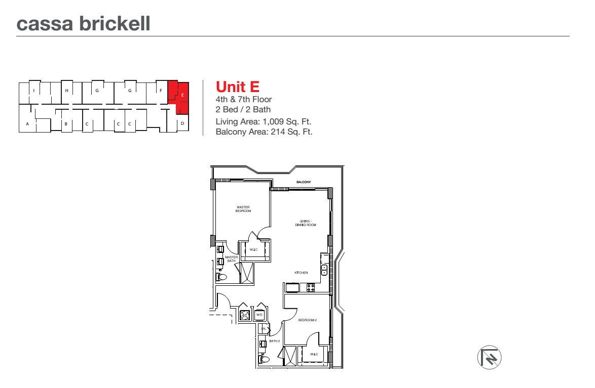 Cassa Brickell Unit E 4th & 7th floor
