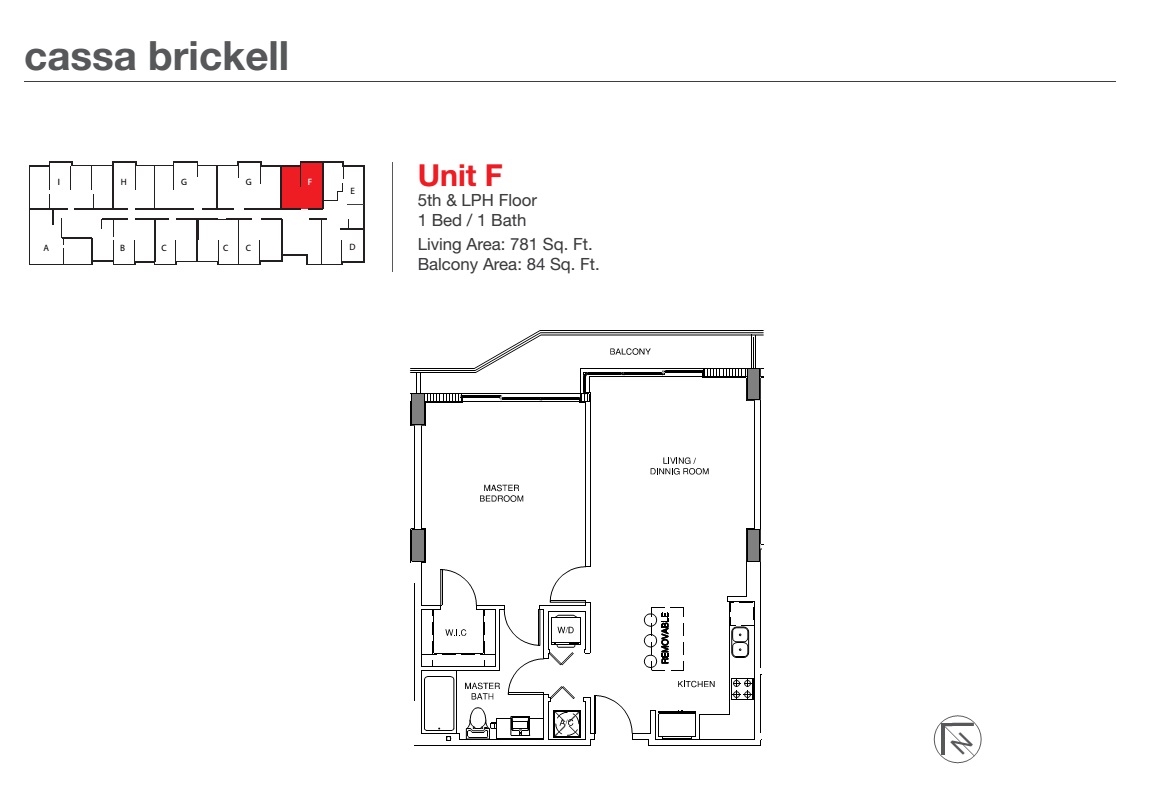 Cassa Brickell Unit F 5th & LPH floor