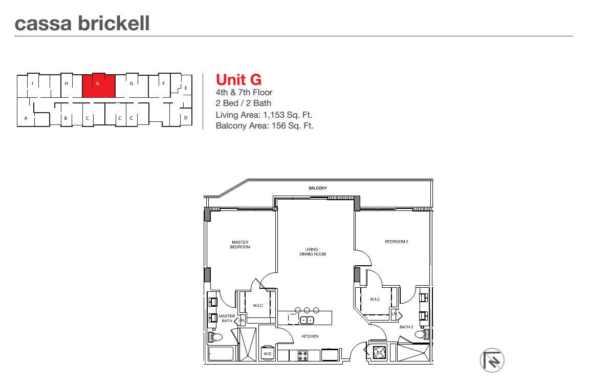 Cassa Brickell Unit G 4th & 7th floor