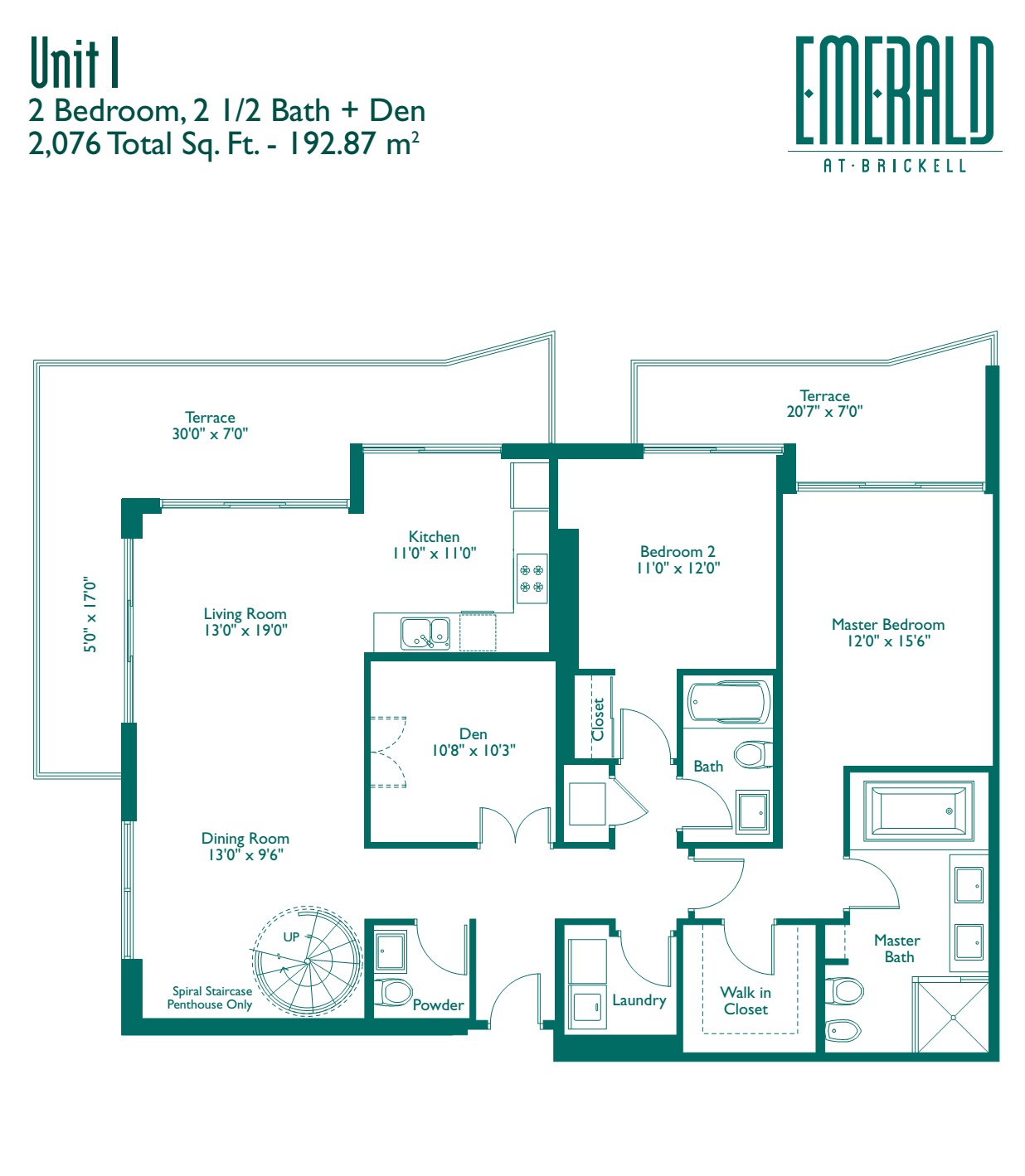 Emerald at Brickell Penthouse 04-I