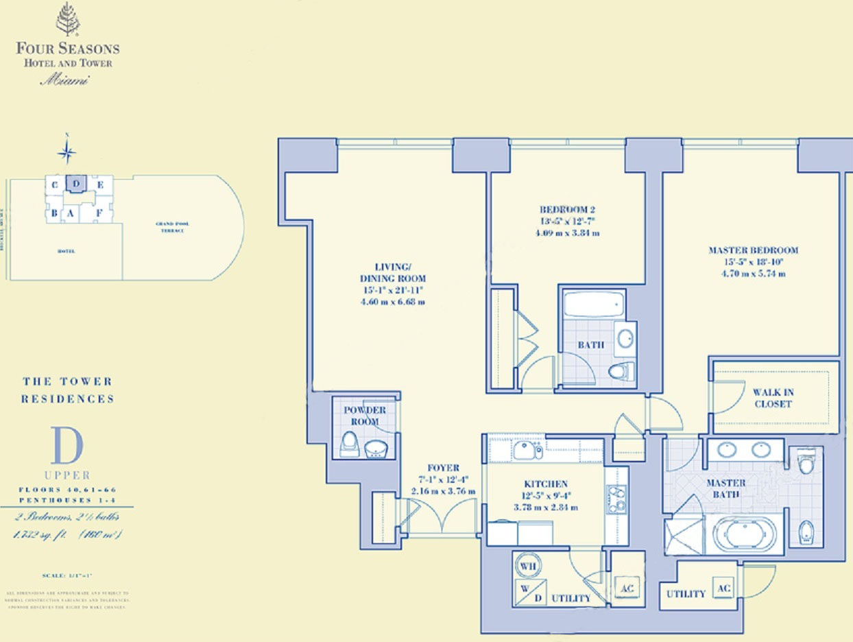 Four Seasons Residences Model D Floors 40, 61-66 PH 1-4