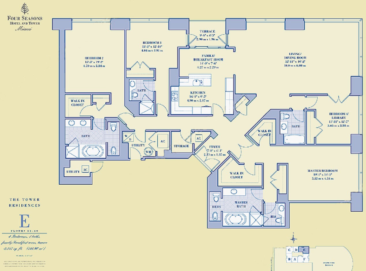 Four Seasons Residences Model E Floors 41-60