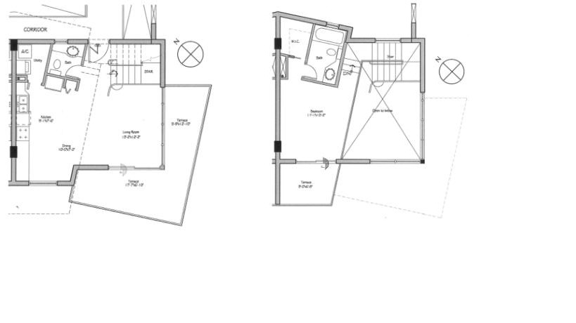 Lofts on Brickell Typical Corner Unit Upper & Lower Floor