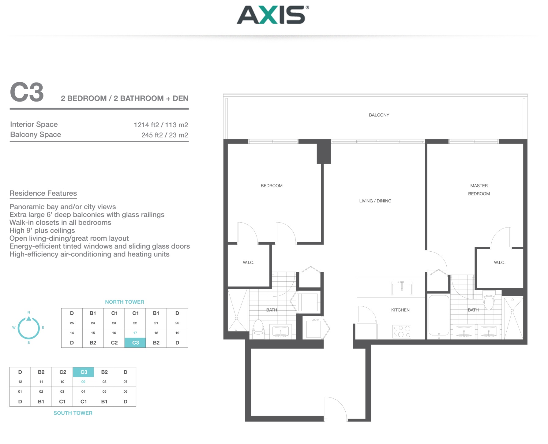 The Axis on Brickell II North Residence C3