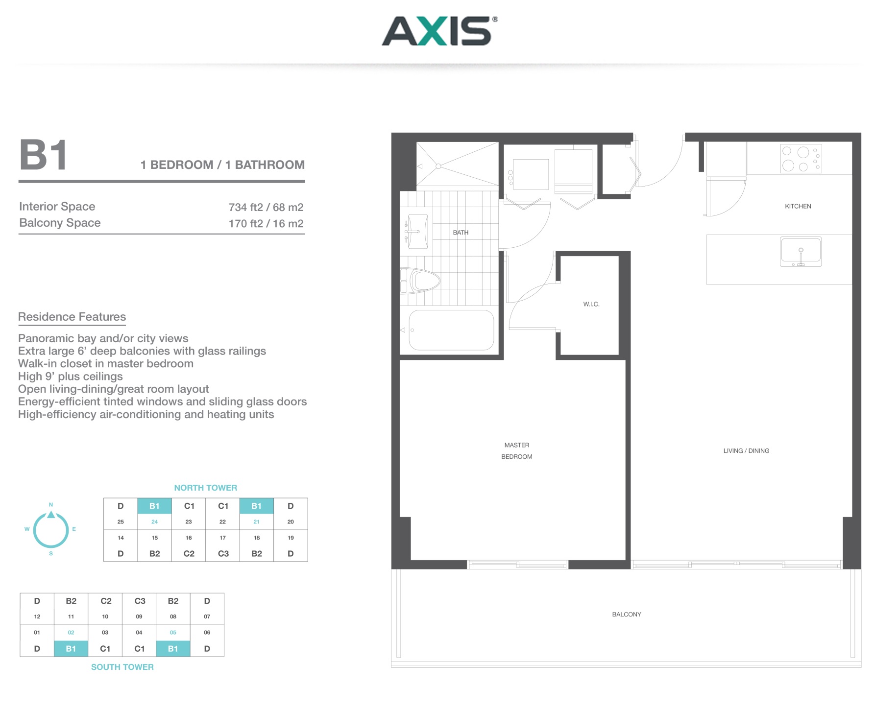 The Axis on Brickell South Residence B1