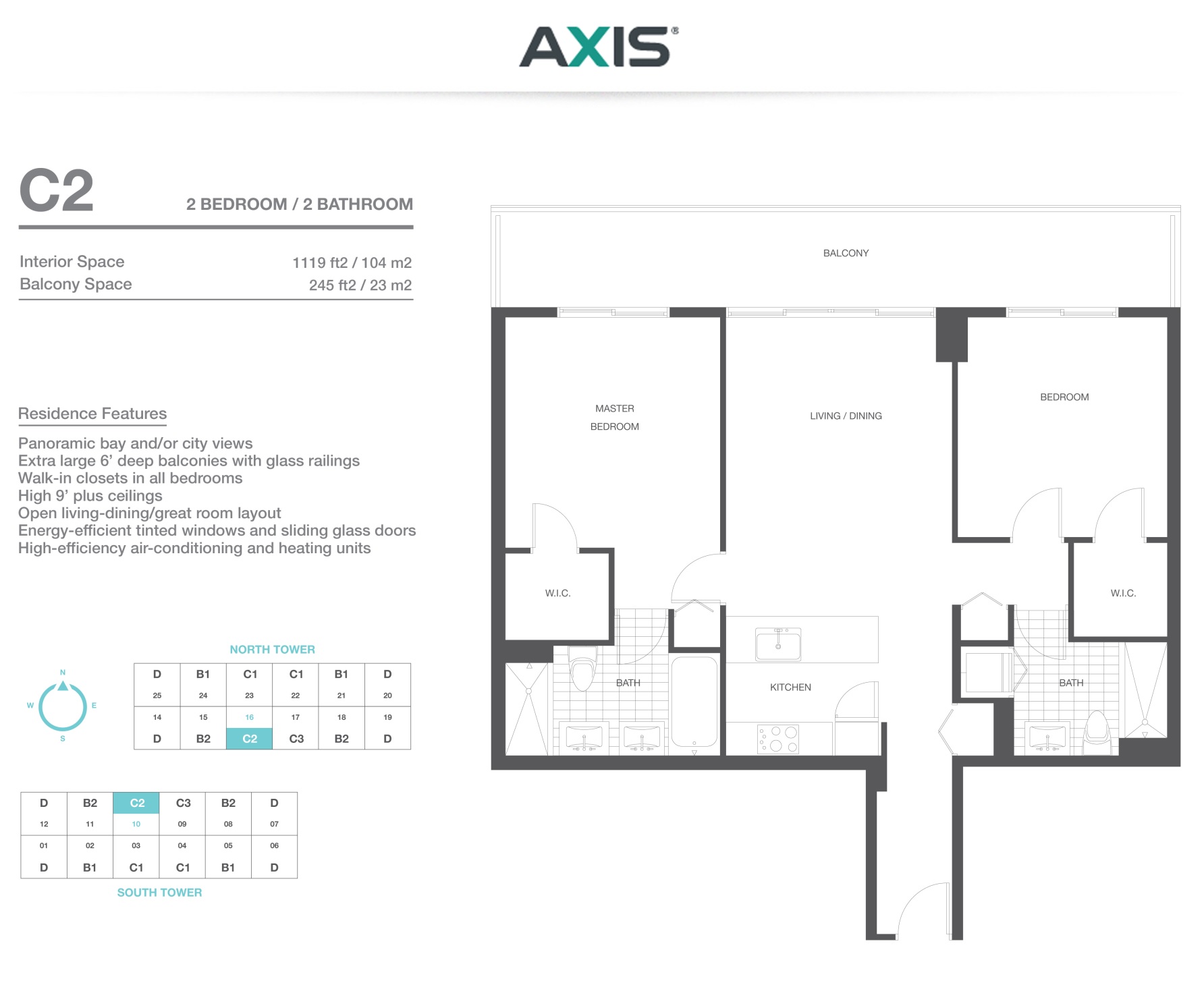 The Axis on Brickell South Residence C2