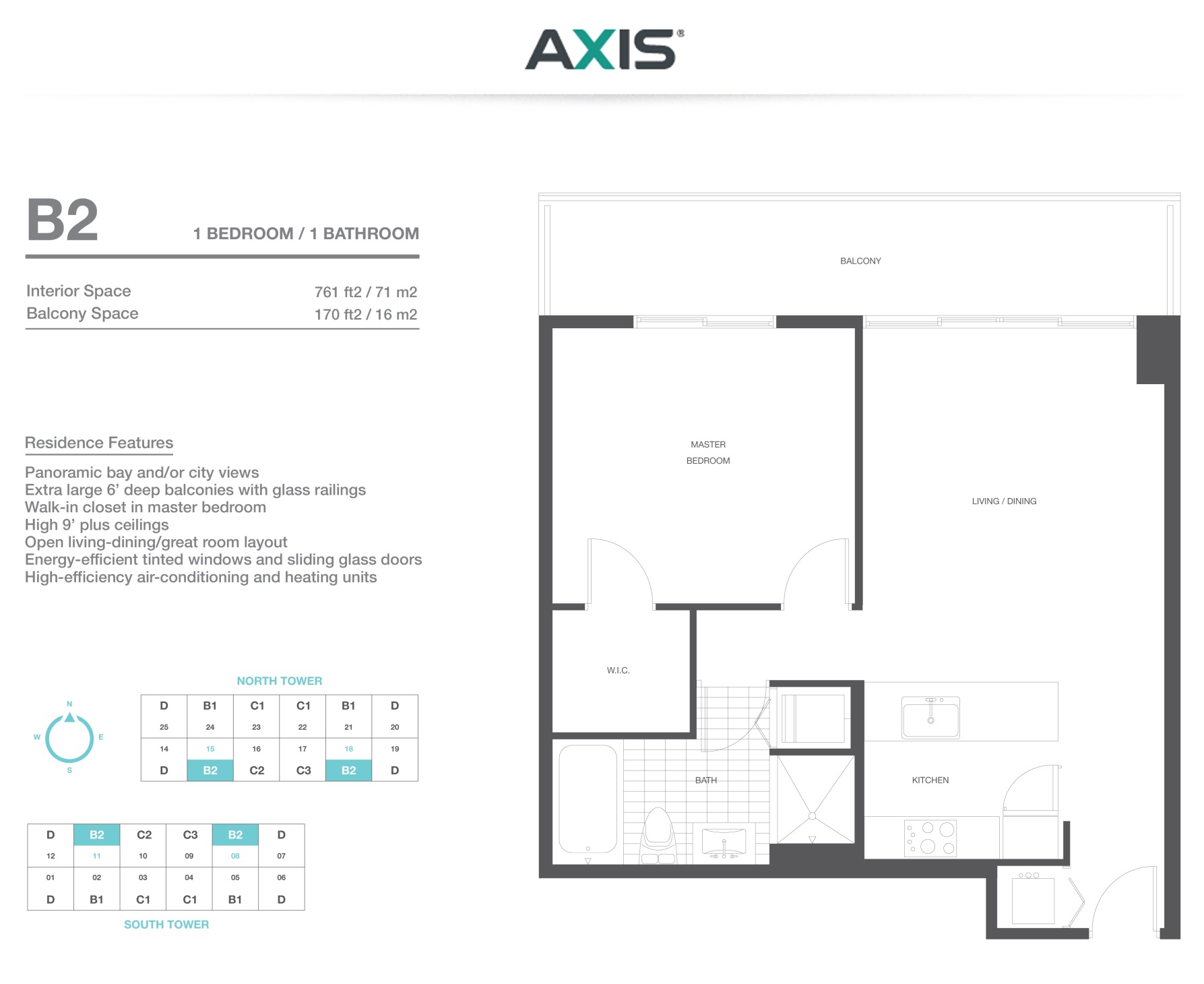 The Axis on Brickell II North Residence B2