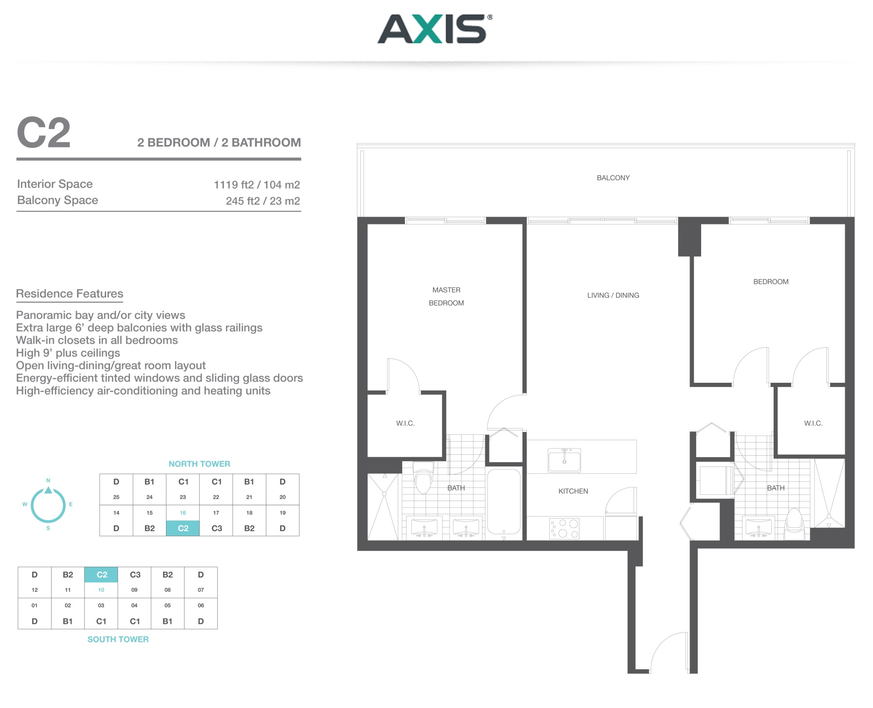 The Axis on Brickell II North Residence C2