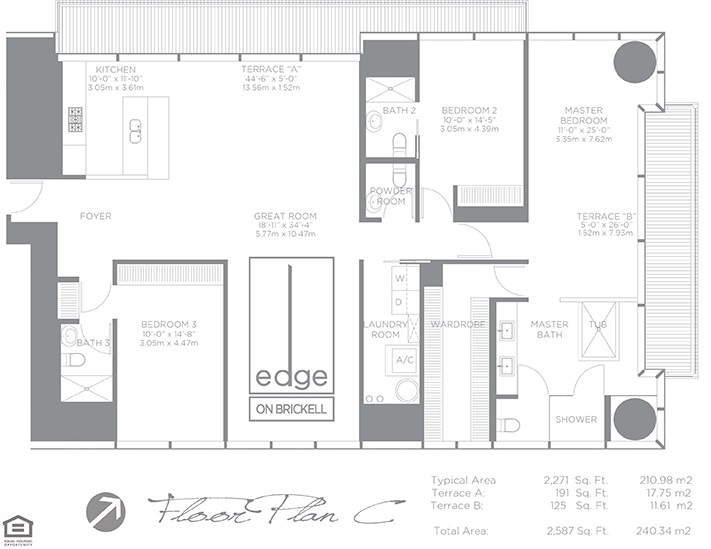 The Edge on Brickell Typical Unit C