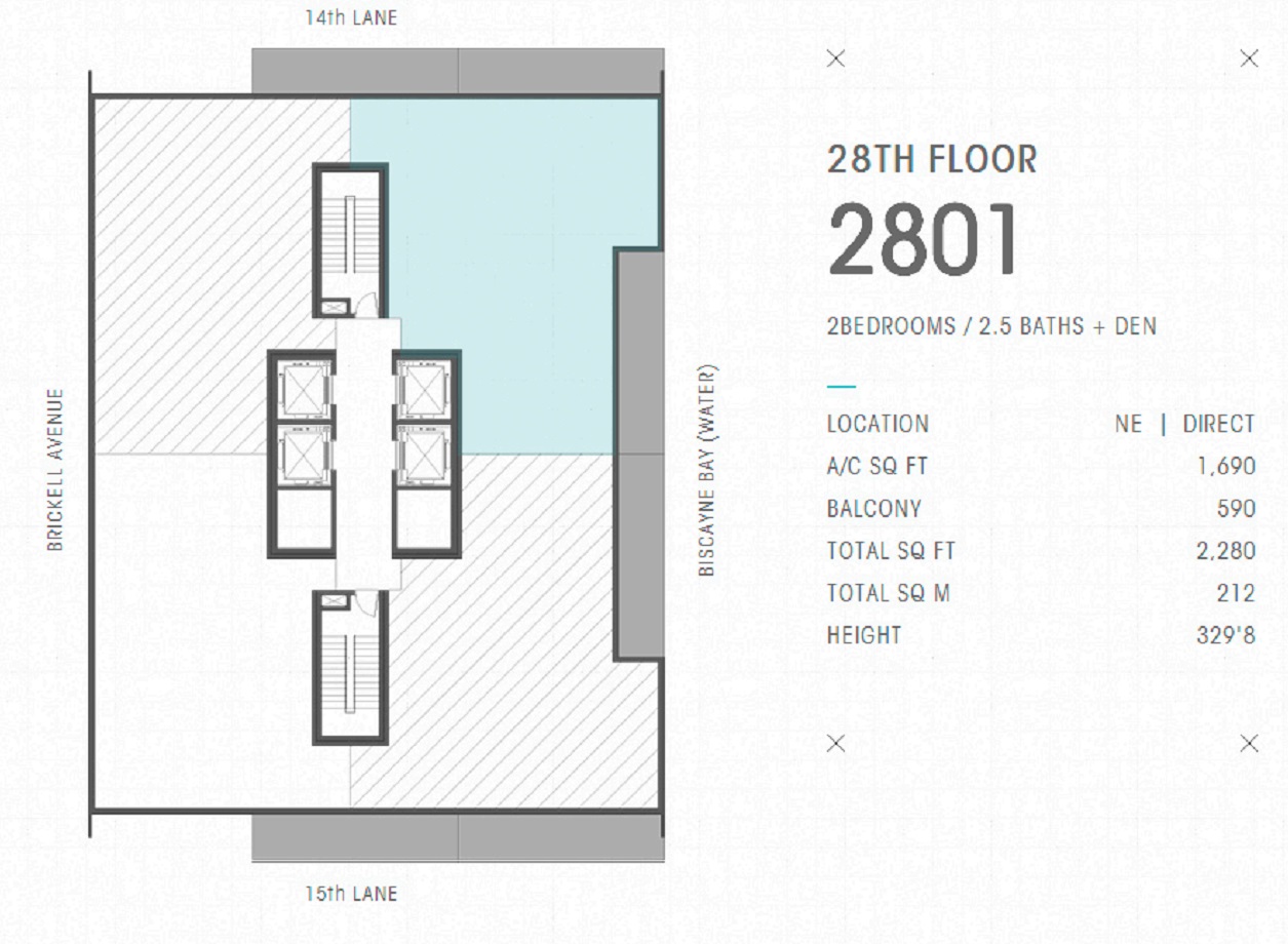 Echo Brickell Residence 2801