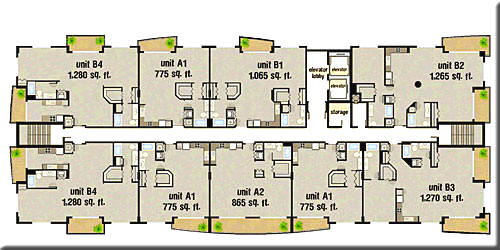 Uptown Lofts Condo Typical Floor Plans