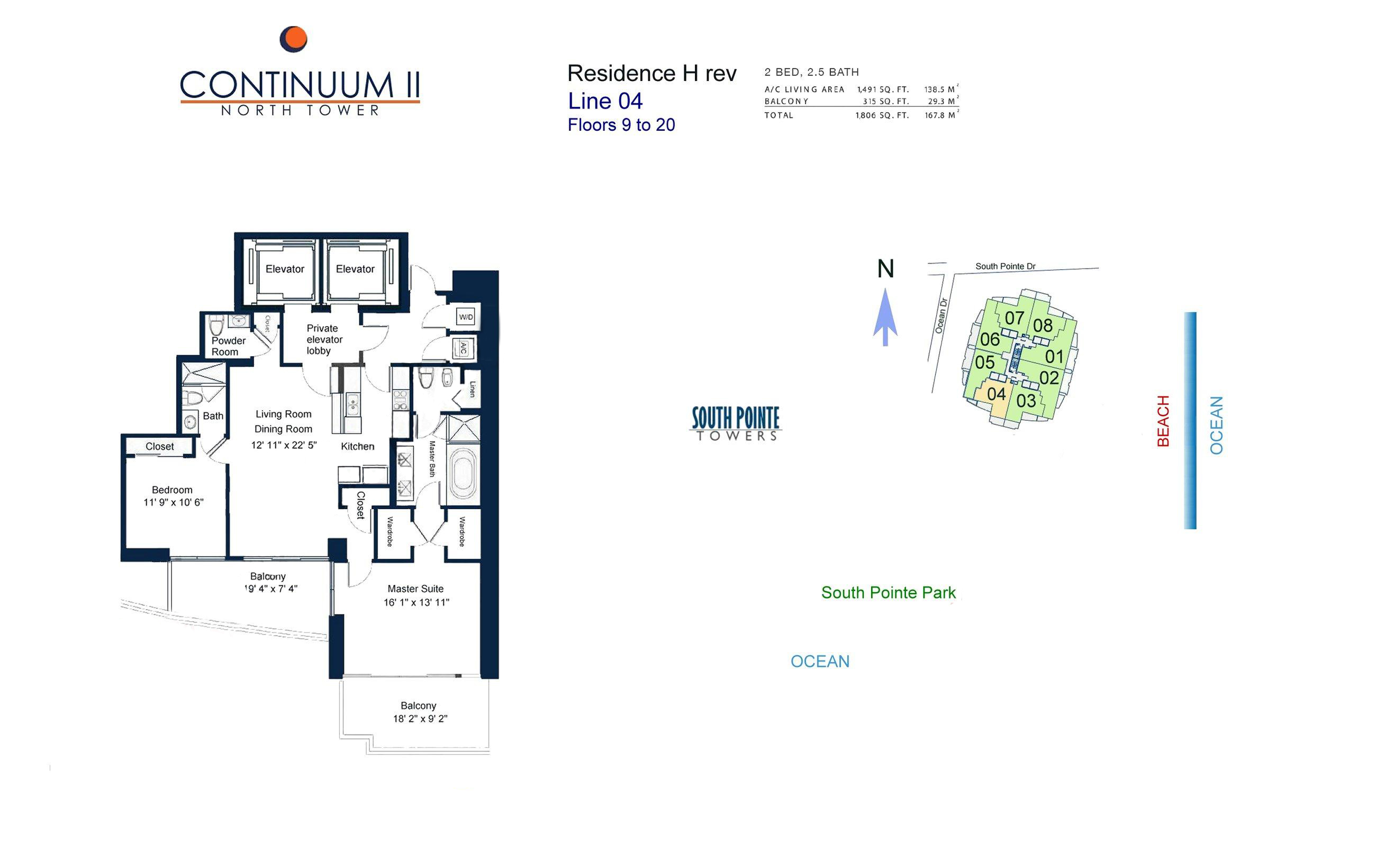 Continuum North Tower Residence H rev Line 04