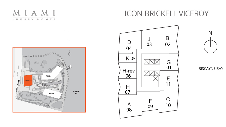 Icon Brickell Viceroy Condo Hotel Keyplan