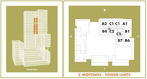 2 Midtown Miami Key Plan Tower Unit