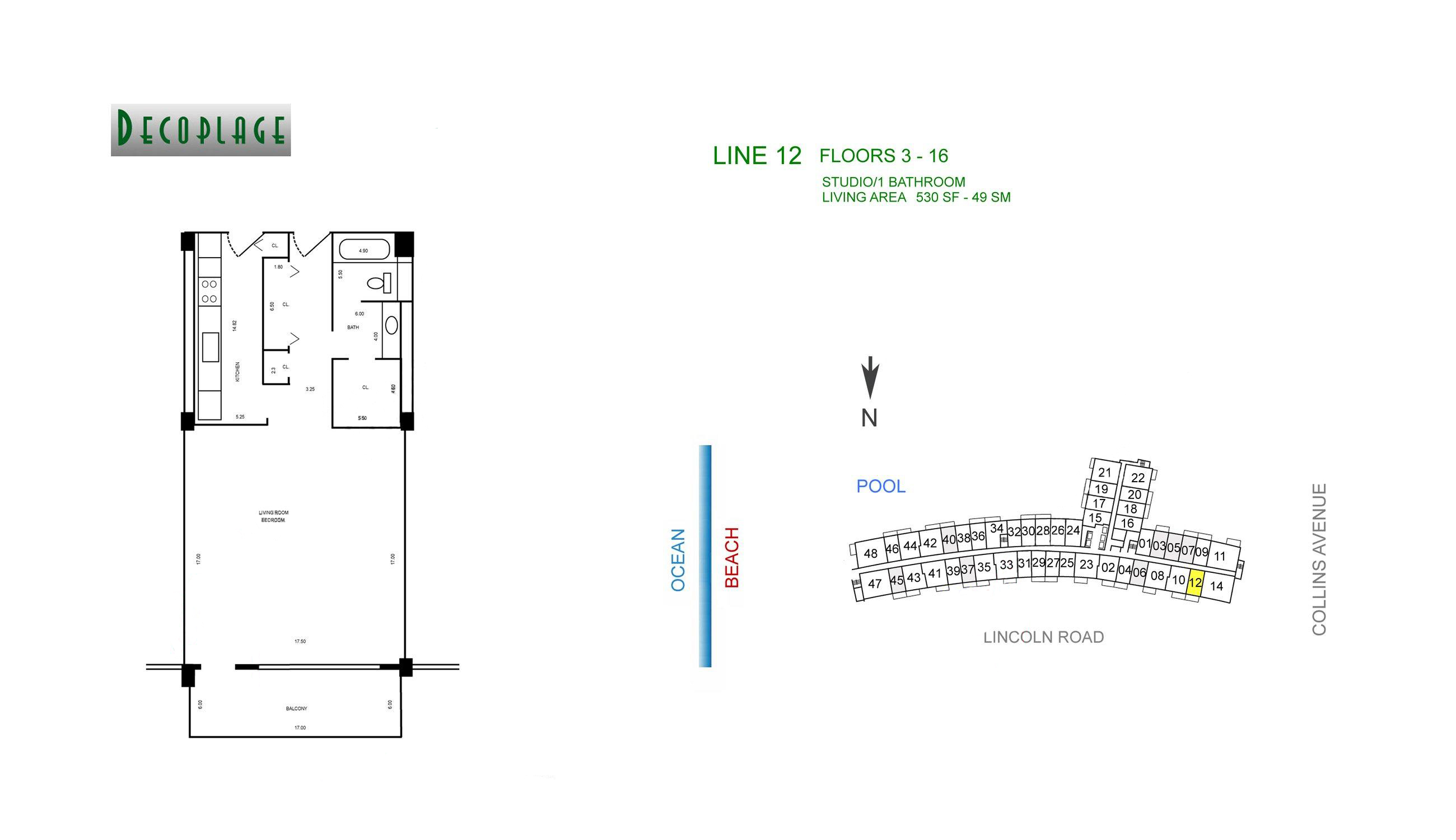 Decoplage Lines 12 Floors 3-16