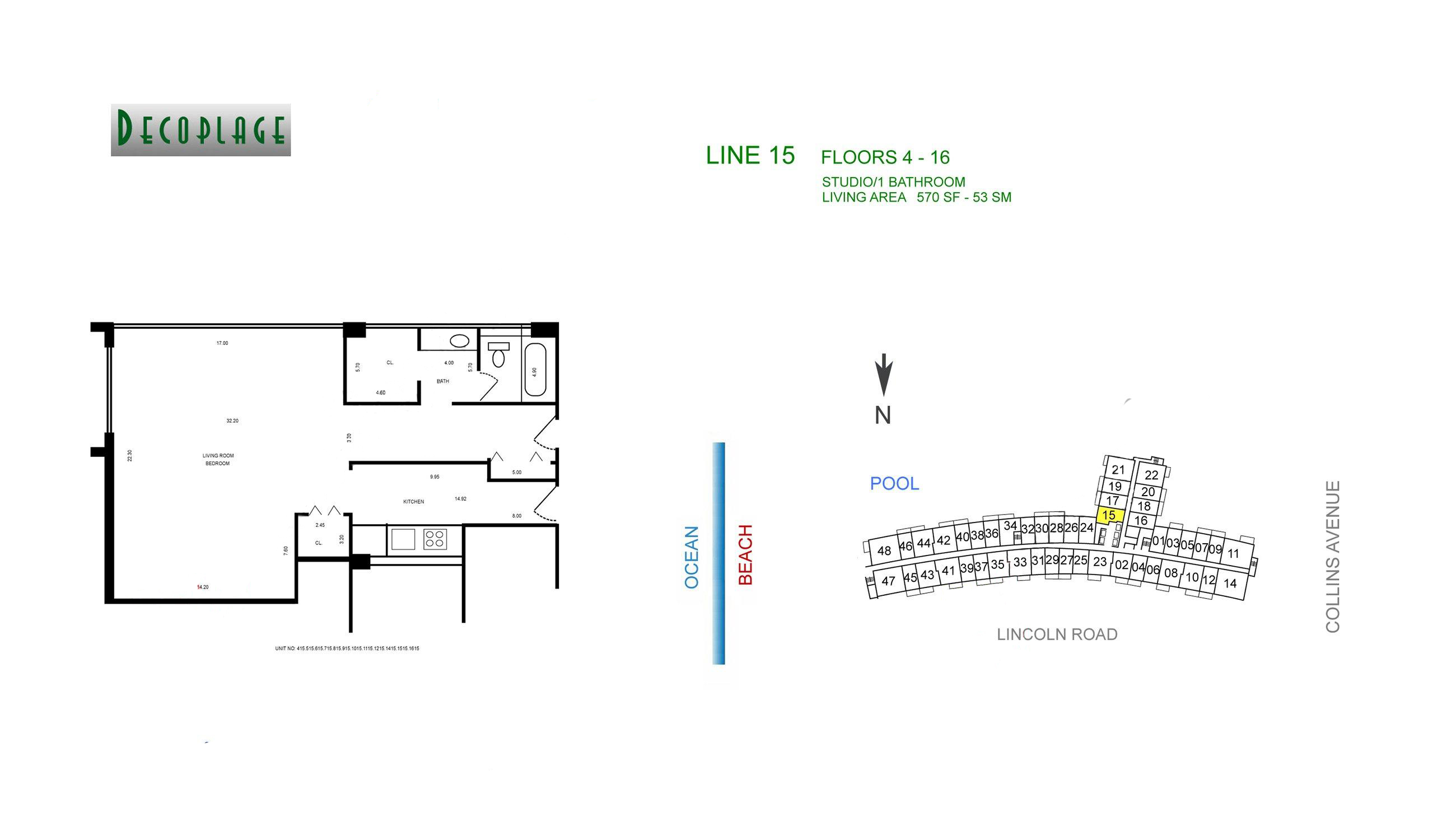 Decoplage Lines 15 Floors 3-16