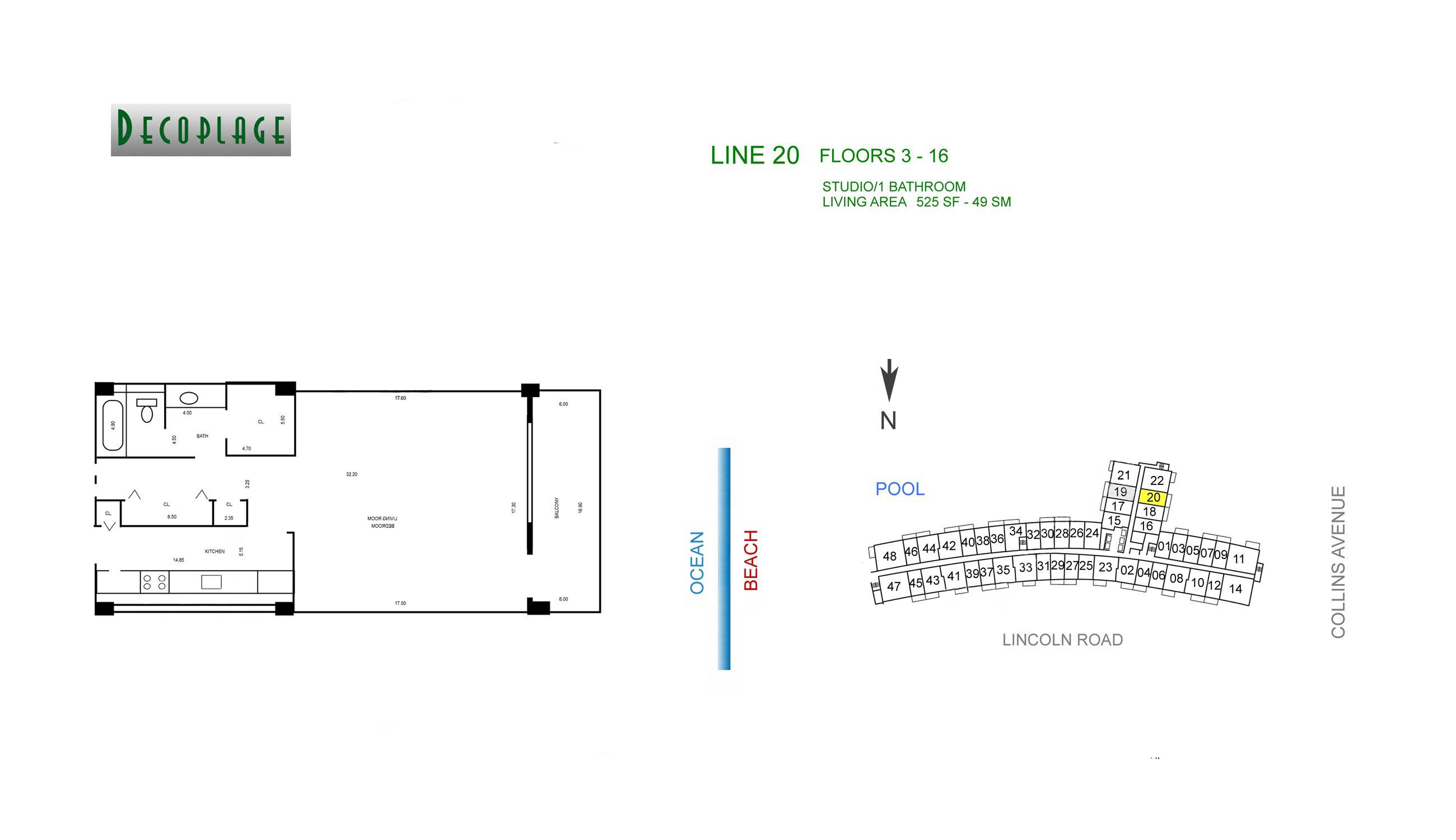 Decoplage Lines 20 Floors 3-16