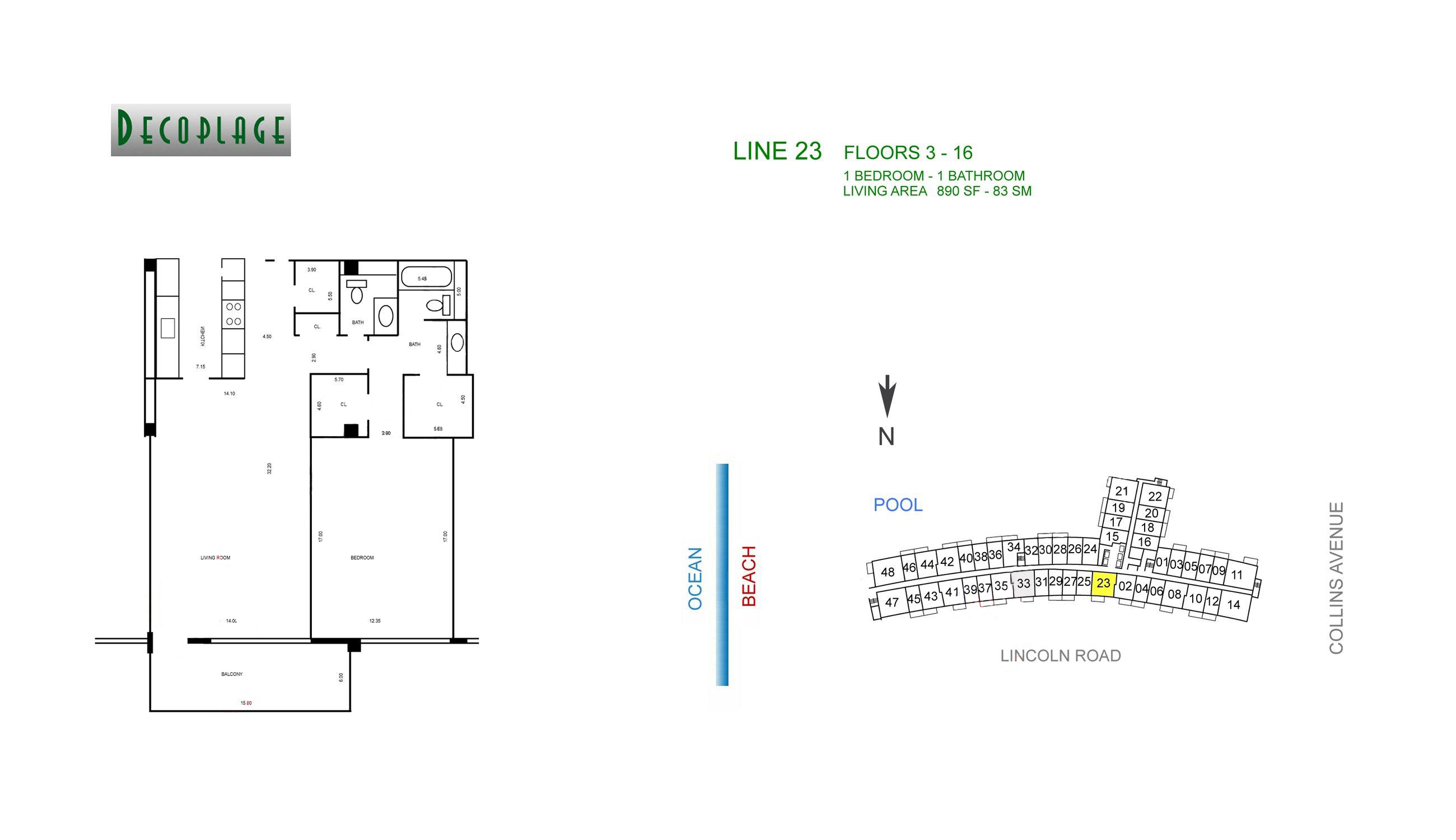 Decoplage Lines 23 Floors 3-16