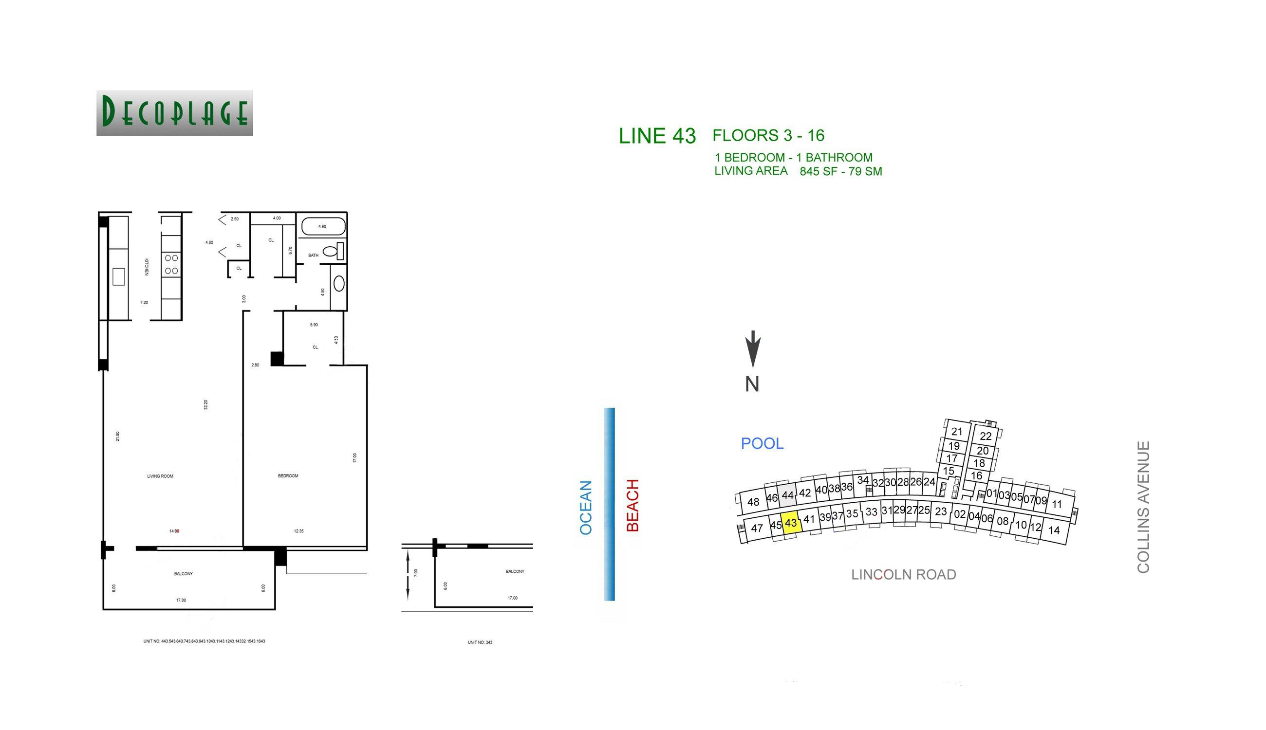 Decoplage Lines 43 Floors 3-16