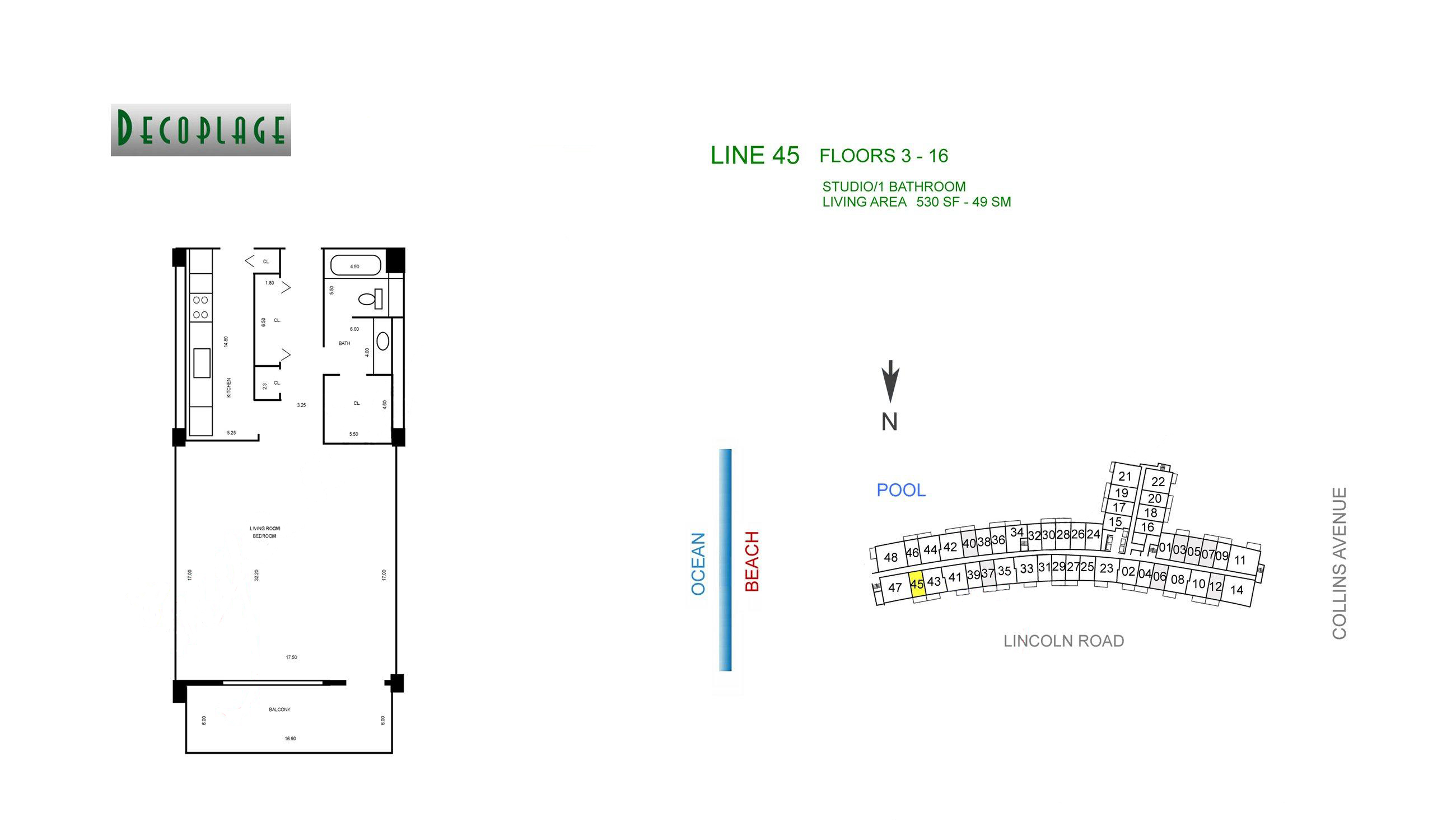 Decoplage Lines 45 Floors 3-16