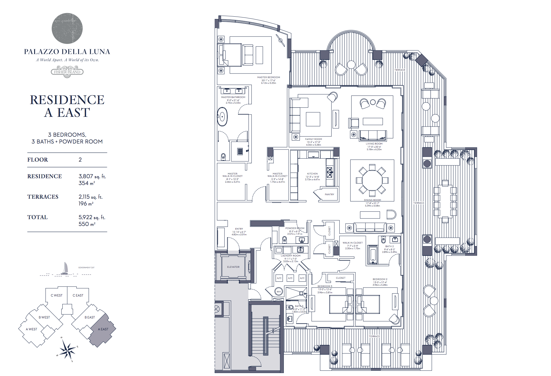Palazzo della Luna| Residence A East Floor 2 