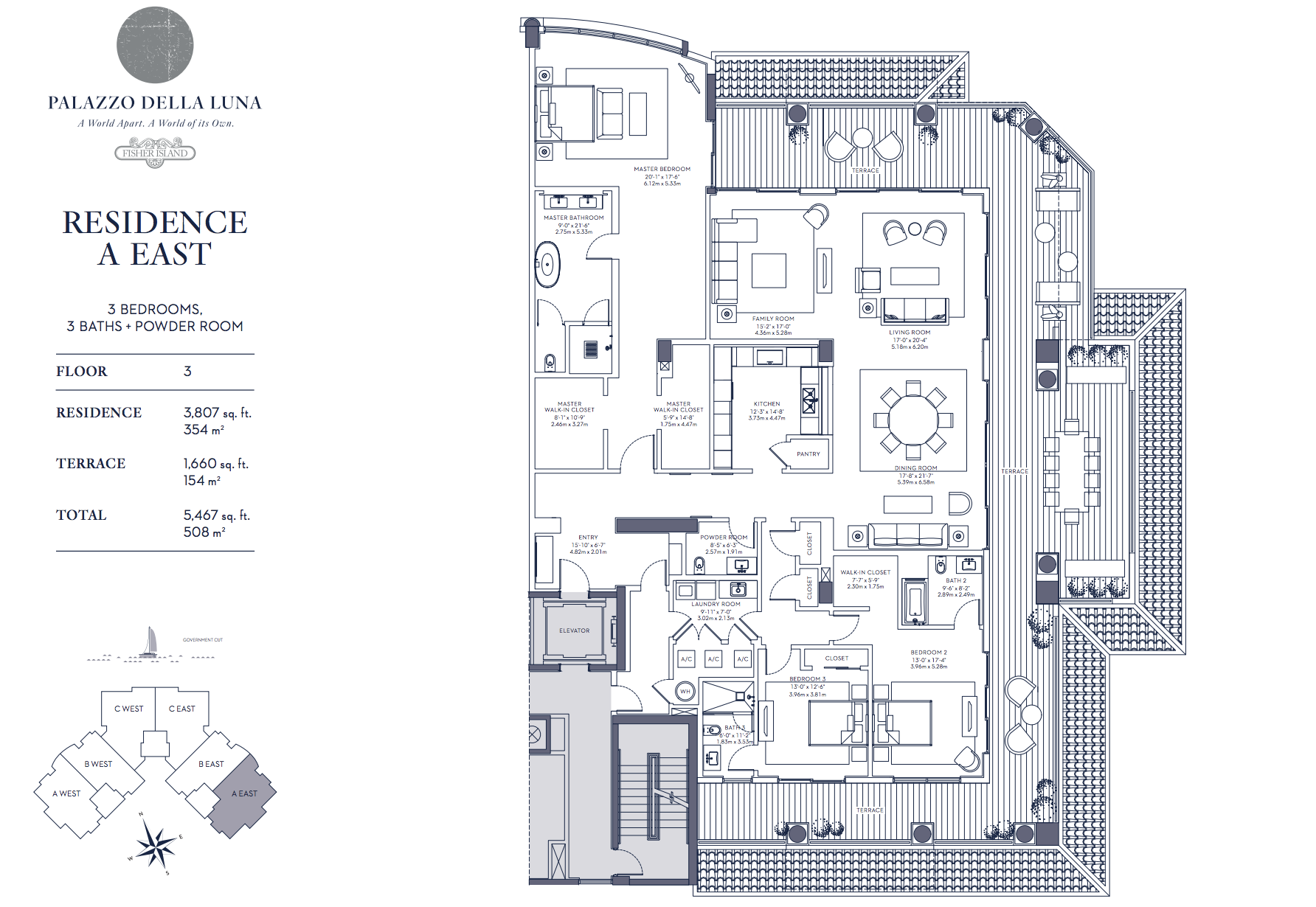 Palazzo della Luna| Residence A East Floor 3 