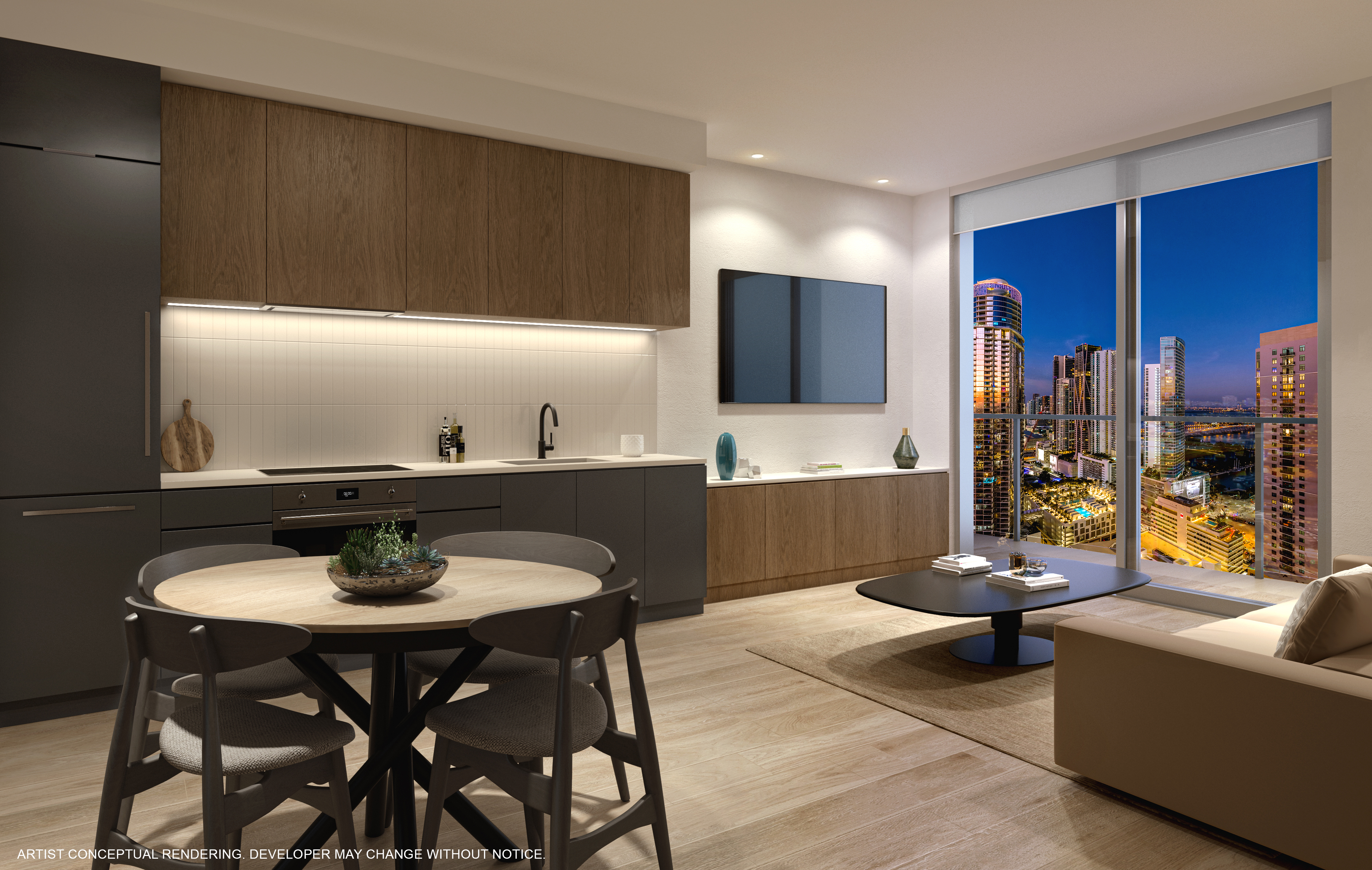 Luxury rooftop swimming pool at 600 Miami Worldcenter Airbnb Condos with panoramic city views