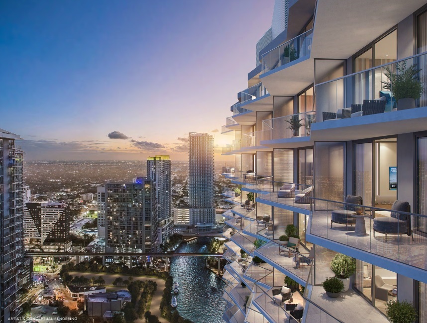 Viceroy Brickell luxury condos modern architecture and skyline views