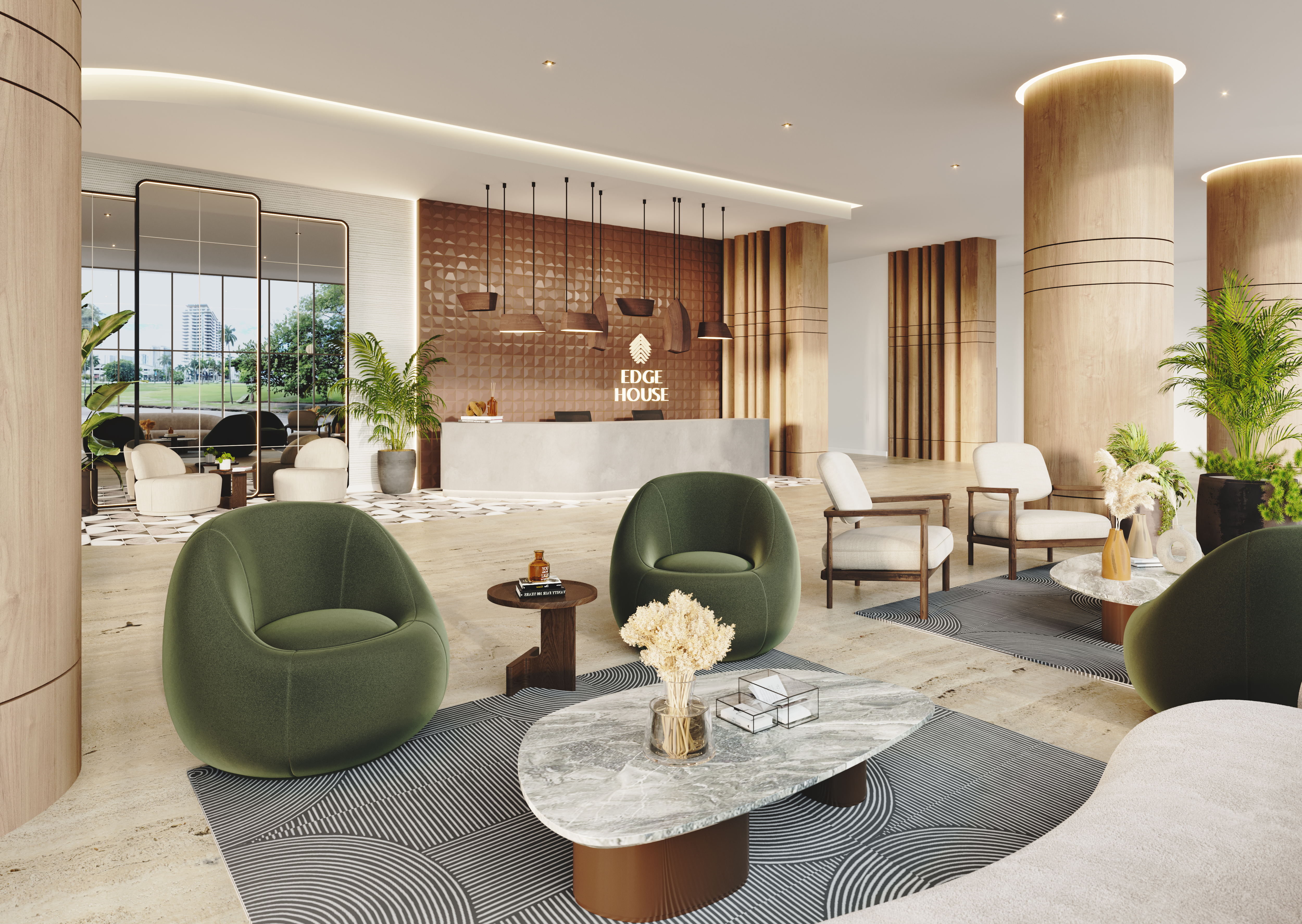 Edge House Miami Edgewater Condos featuring floor-to-ceiling windows