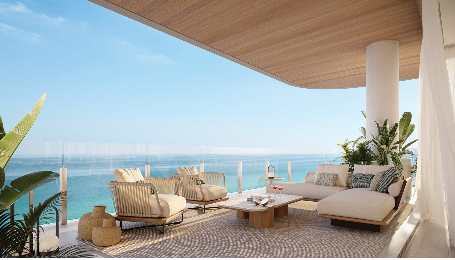 Luxury European kitchen at Ocean House Surfside featuring Gaggenau appliances